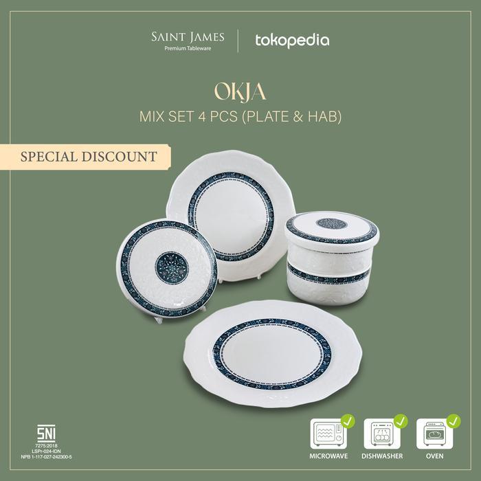 Saint James Mix Set Okja 4 Pcs - Plate & Hab
