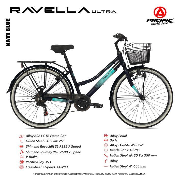 Sepeda Mini Dewasa keranjang Pacific alloy Ravella ultra 26 inch