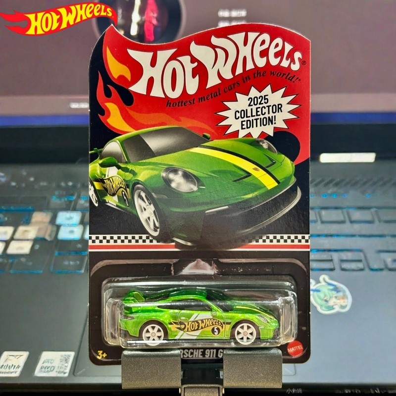 Hot Wheels 1/64 Collector Edition Red Car El Porsche 911 Gt3 New 2025 Collectible Desk Ornament For