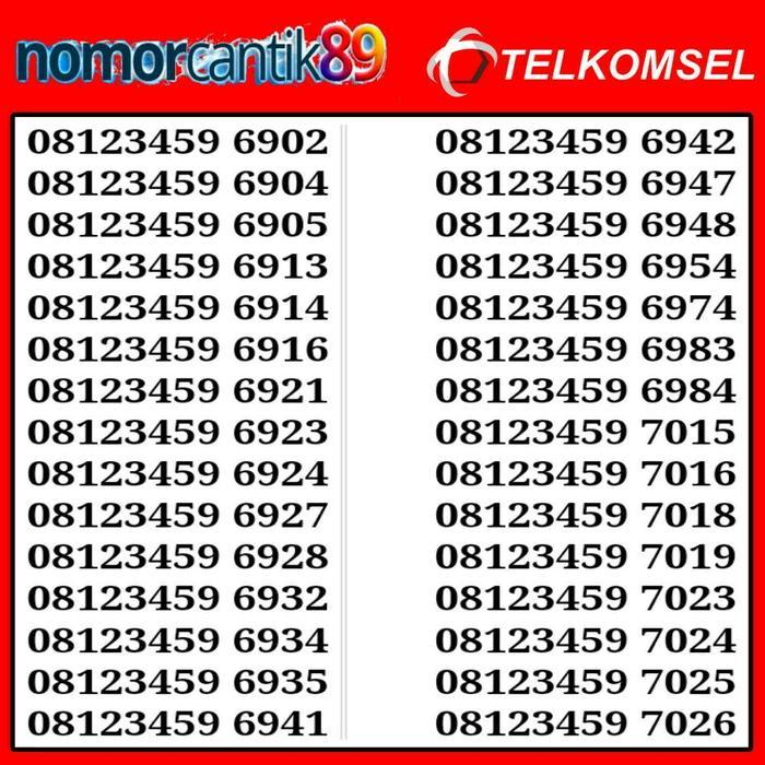 Nomor Cantik Telkomsel Simpati 12345 Support 5G