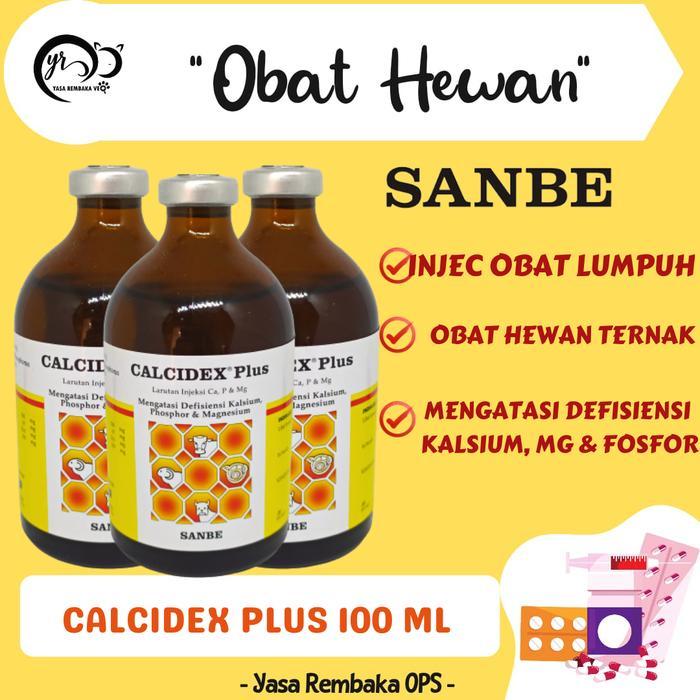 CALCIDEX PLUS 100ML - OBAT LUMPUH INJEKSI HEWAN TERNAK BESAR