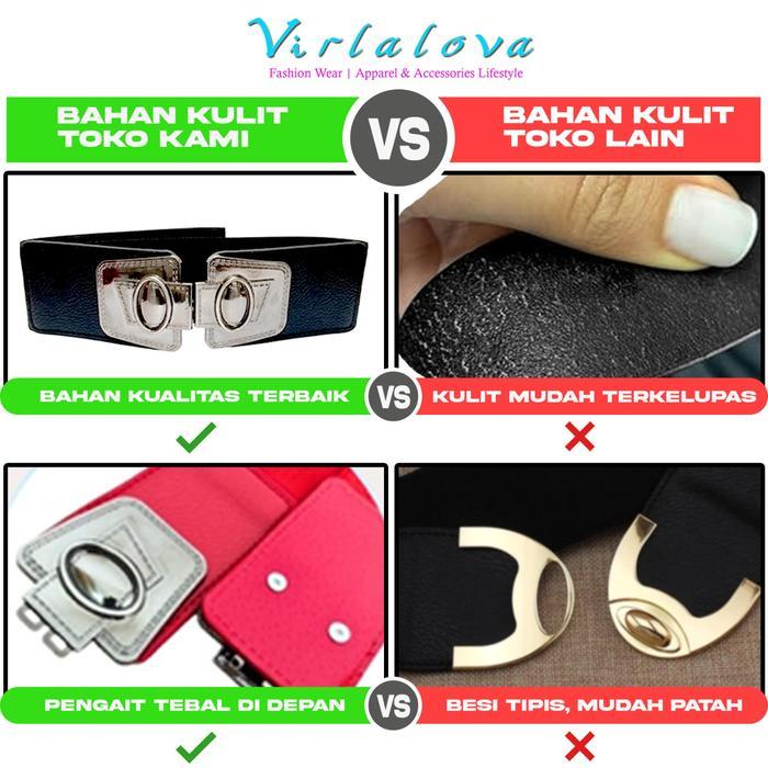 AURORAWORLD GESPER OBI KARET UNTUK DRESS GAMIS TUNIK IKAT PINGGANG FASHION HIJAB TUNIK BELT KARET