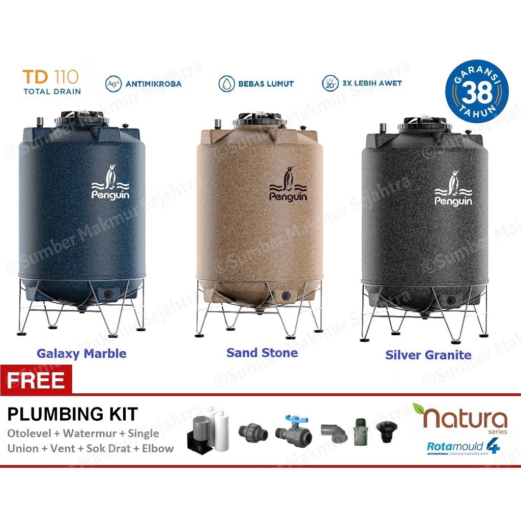 Tangki Air / Tandon / Toren Penguin Total Drain 1000 liter - TD 110