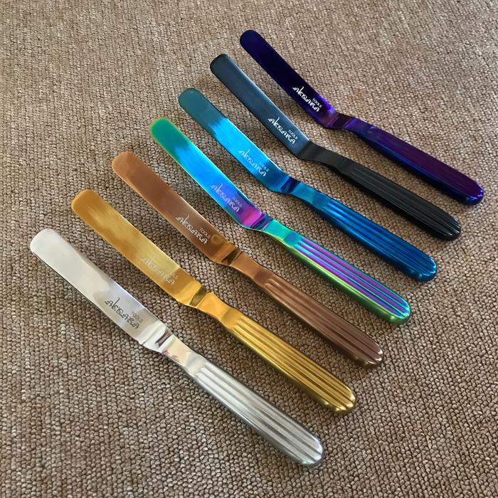 Aksara Offset Spatula Purple/Kitchen Spatula/Small Spatula/Palette