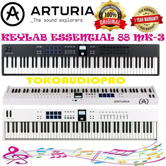 Arturia Keylab Essential 88 Mk3 Midi Keyboard Controller Co