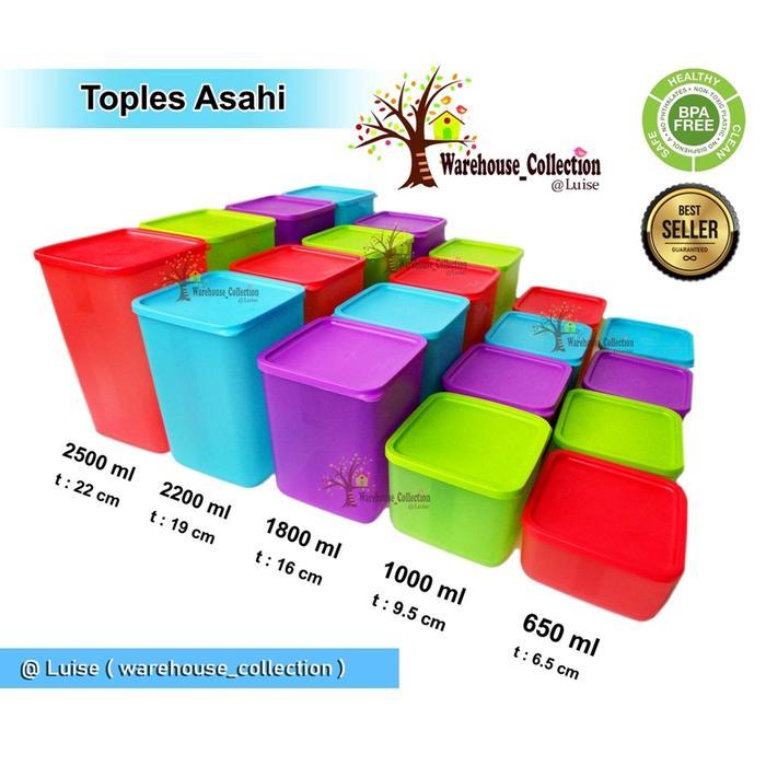Toples Calista Asahi Uk.Xl / Toples Tinggi 2500Ml / Toples Semprong / Dijual Per Biji Toples Untuk