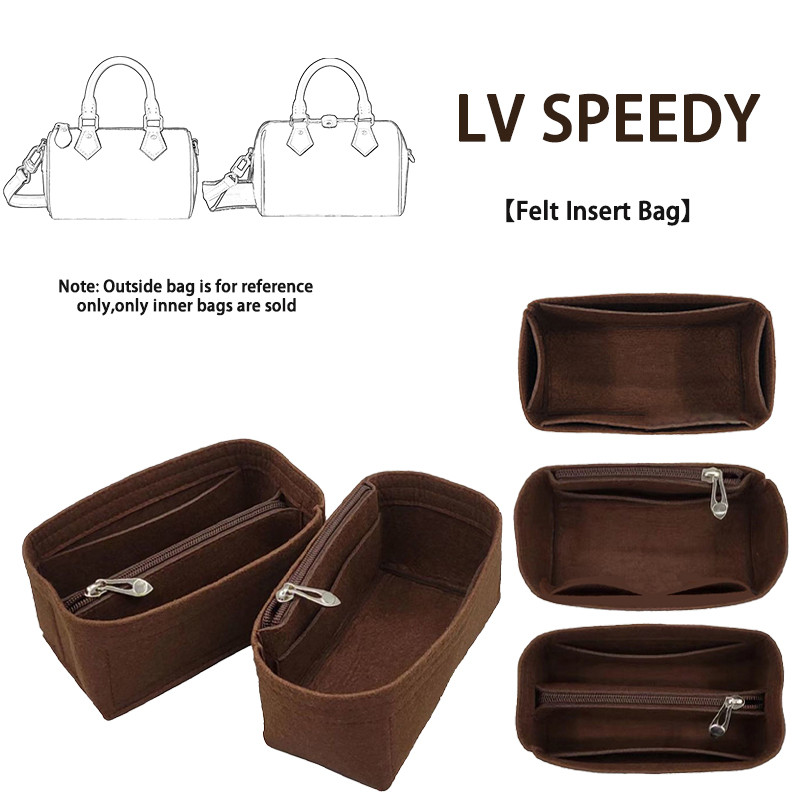 EverToner Felt Inner for LV SPEEDY/SPEEDY BANDOULIRE 20 Storage Inner Lining Bag Support Cosmetic