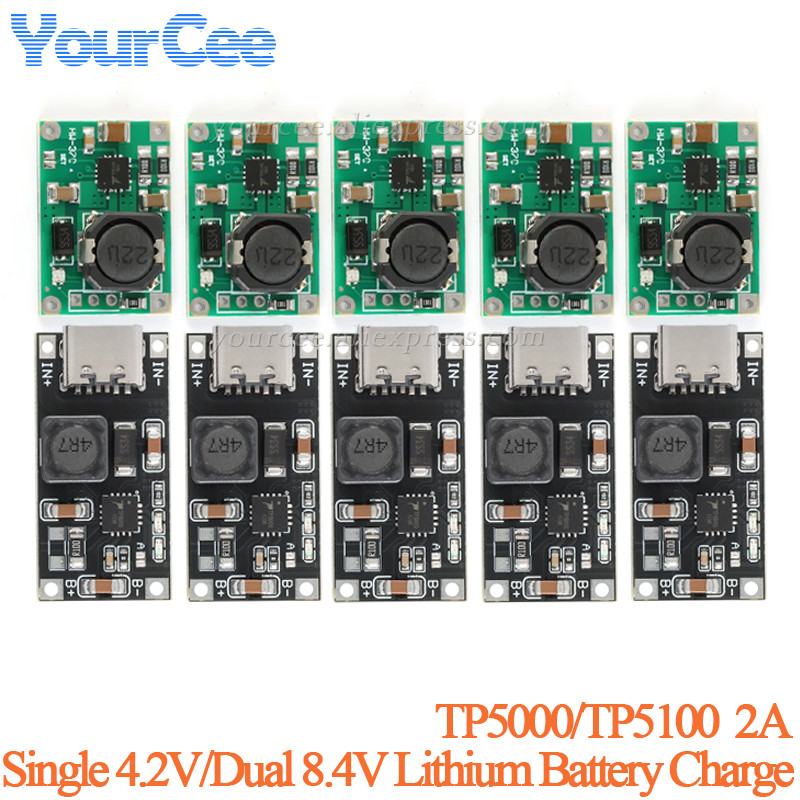 5Pcs/1Pc Tp5100 Tp5000 Charge Management Power Supply Ule Board 2A Charging/Single Cell 4.2V Double