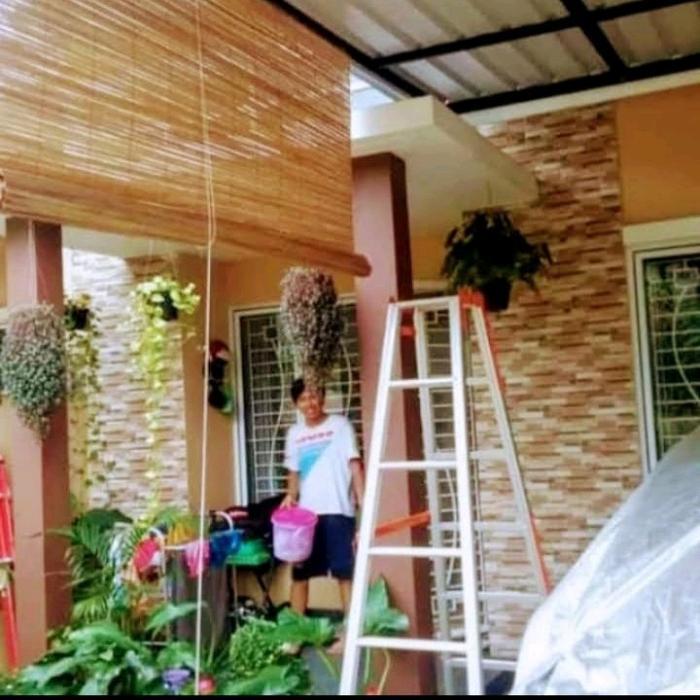 krey/tirai Kerai kerei bambu sawit outdoor tutup kaca jendela jepang + tali penggulung