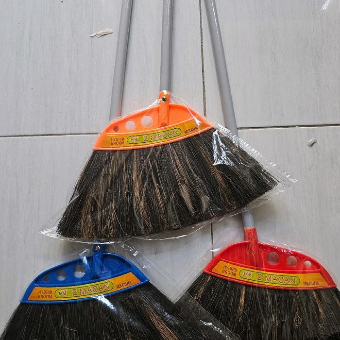 sapu ijuk Cap 2 MACAN ORI/sapu lantai