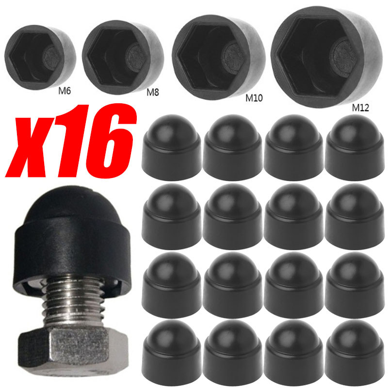 4-16Pcs Dome Car Door Screw Protection Cap Cover Exposed Plastic M6 M8 M10 M12 Bolt Nuts For Toyota