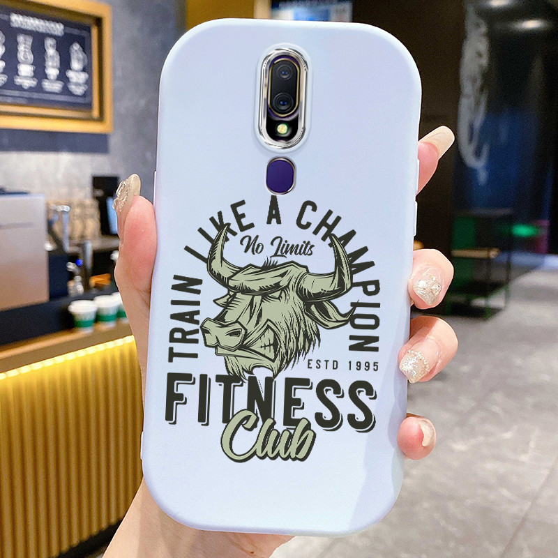 Casing Hp Untuk OPPO F11 F11 Pro A9 2019 A9x Case Casing Lukis kepala sapi pola Kesing HP Cesing bul
