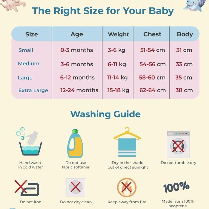 Bisa E-Katalog Aquababies Indonesia Baby Wetsuit - Baby Blue