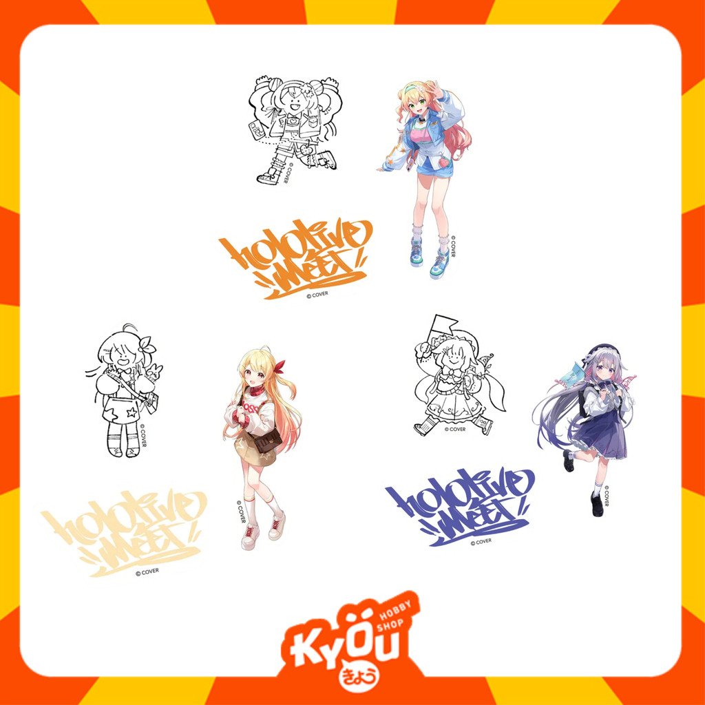 Otonose Kanade - Momosuzu Nene - Koseki Bijou - Vestia Zeta hololive Meet 2025 Sticker Set