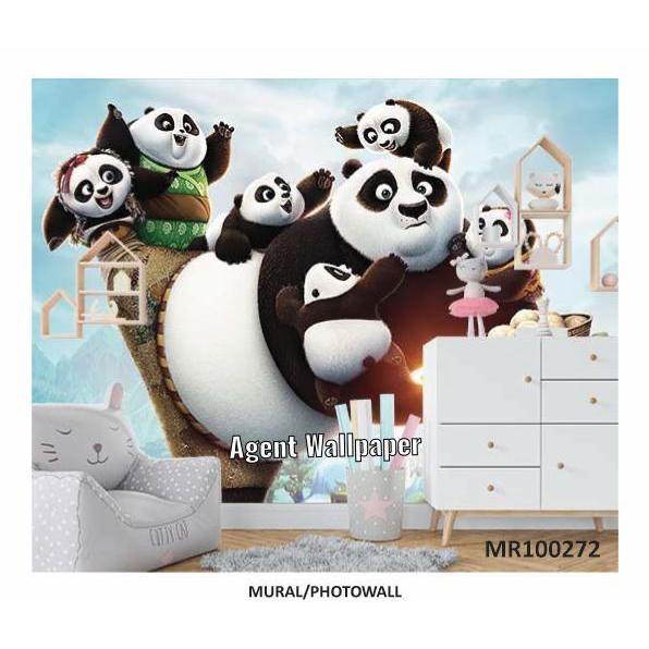 Photowall Mural 3D Wallpaper Mural Kartun Panda