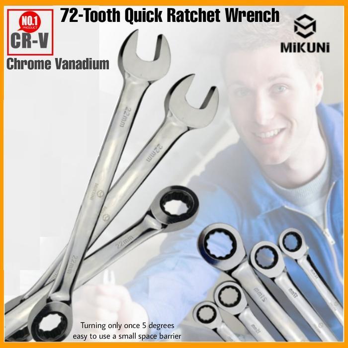 Mikuni Ratchet Wrench / Kunci Ring Pas Ratchet 30 Mm - 32 Mm