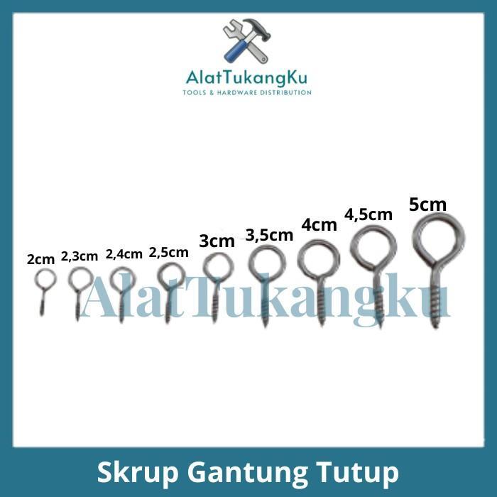 Skrup tutup Ulir Perkotak / Sekrup gantungan kunci / Kapstok Tutup / Skrup Gantung Hak Tutup / Screw