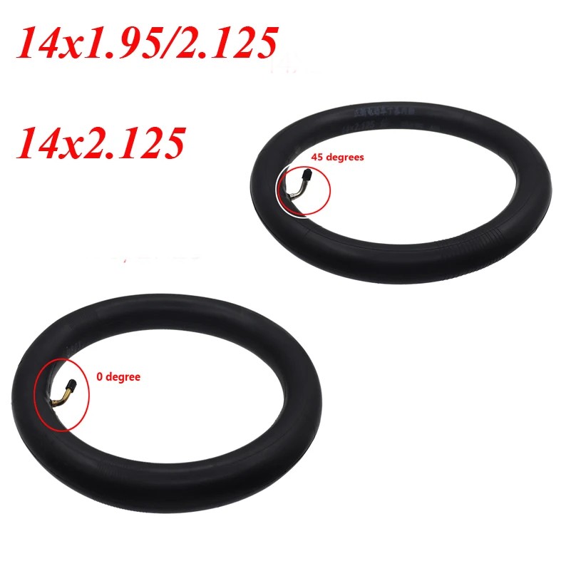 14 Inch 14x2.125 Butyl Inner Tube 14x1.95/2.125/2.35 for Ninebot One S2 A1 for Many Gas Electric Sco