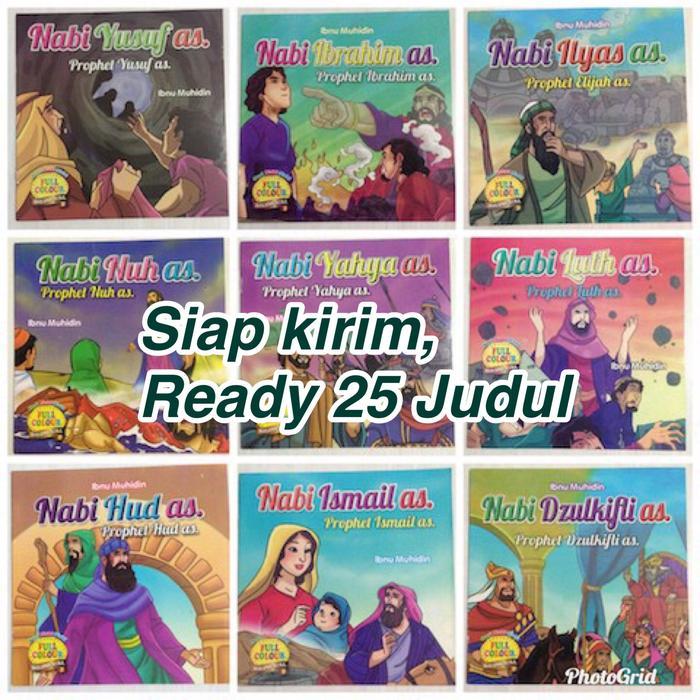 PAKET 25 NABI - Buku Cerita Nabi dan Para Sahabat Nabi - Buku Anak Murah - Seri Nabi
