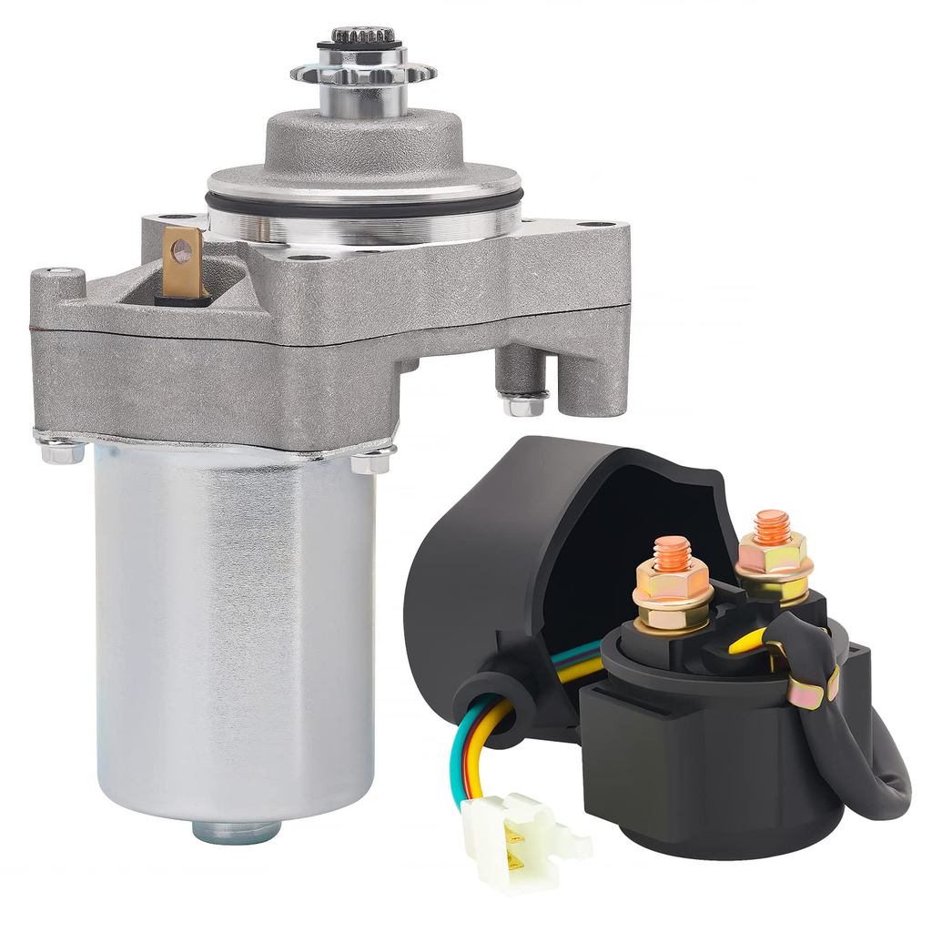Starter Motor with Solenoid Relay for 50cc 70cc 90cc 100cc 110cc 125cc ATV Off-road Motor Dune Buggy