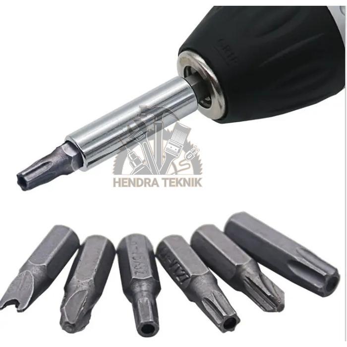 MATA OBENG SET 33PCS MATA HEX TORX SET MATA OBENG SEGI 6 BINTANG CRV 25MM + EXTENSION