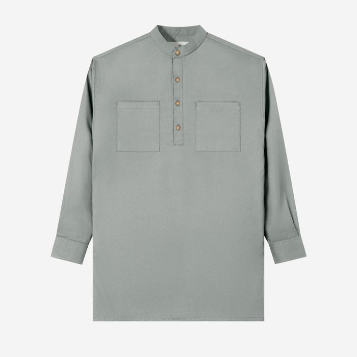 Stok Baru DUHA Gamis Pria Medium Lengan Panjang - Saif - Cold Grey