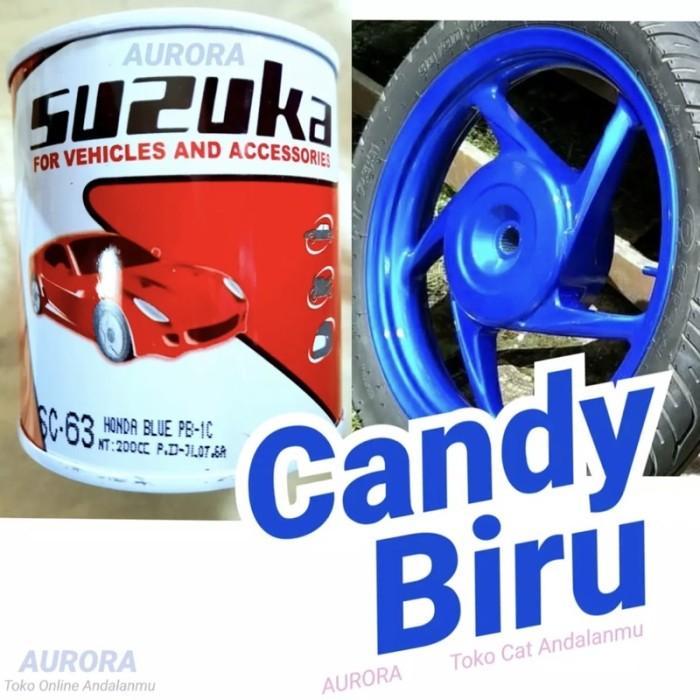[JAWA,BALI,SUMATRA,KALSEL] Cat SUZUKA SC63 Honda Blue PB-1C Biru Candy Tone Candytone 200ml Duco