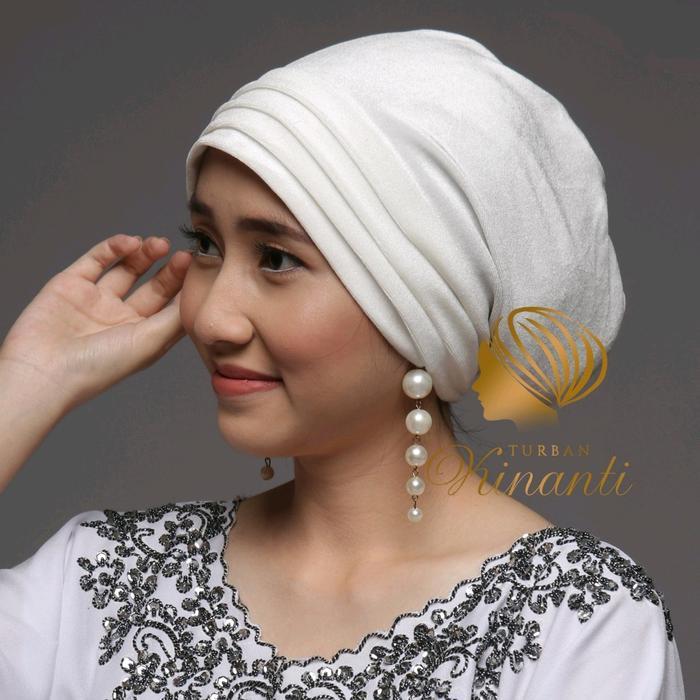 Turban Kinanti - Turban Instan Qiara Premium Beludru/Turban Pesta/Velvet Turban Terlaris