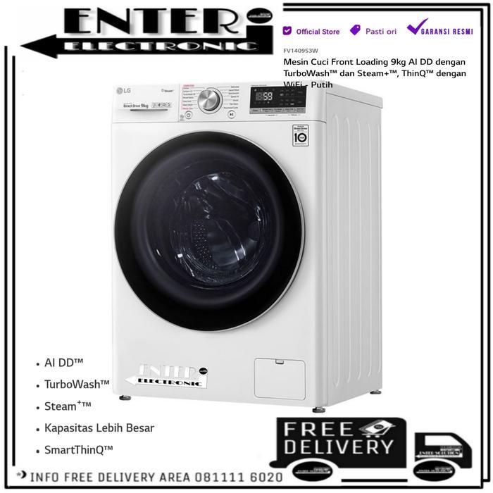 LG FV1409S3W - MESIN CUCI FRONT LOADING LG INVERTER 9 KG FV 1409S3W