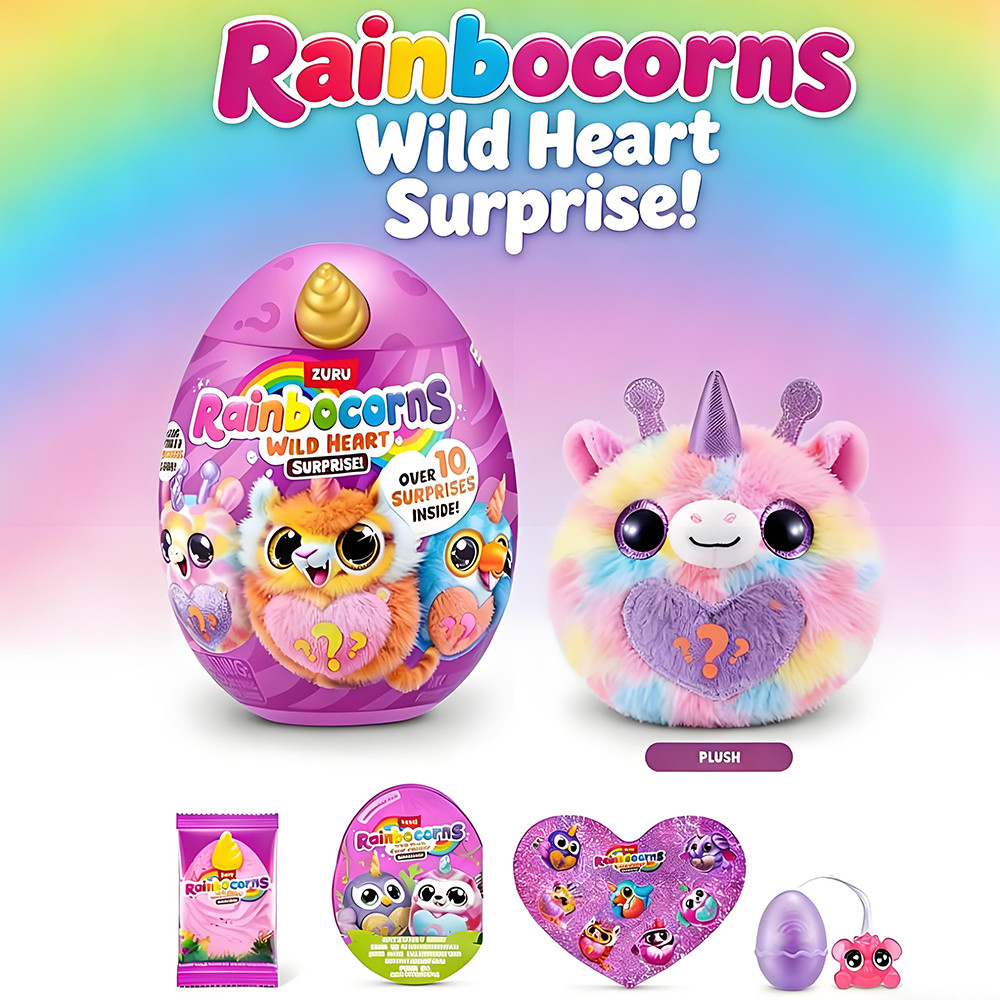 Zuru Rainbocorns Surprise Wild Heart Surprise Mystery Original Cute Plush Toy Mini Brands Toy Gifts