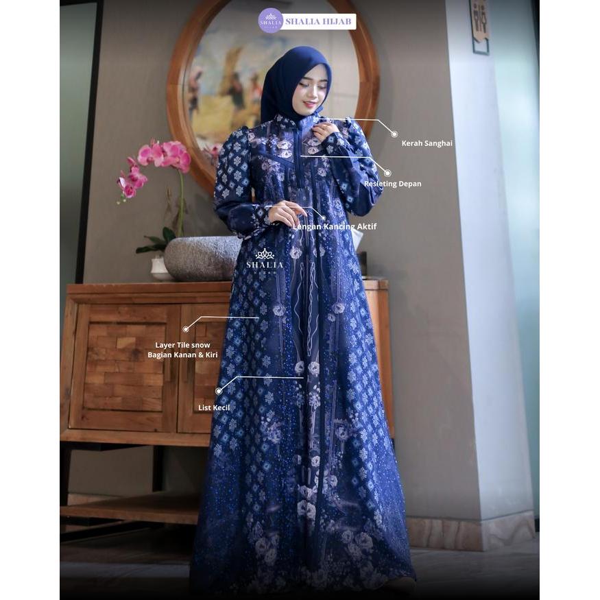 HJKU6854 [PRE-ORDER] SELINA DRESS LUXURY by Shalia Hijab Gamis Premium BUSUI Muslim Kondangan Gamis