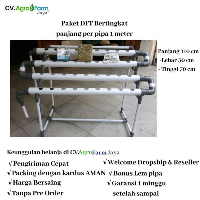 Instalasi Modul Kit Hidroponik Set Dft 20 - 36