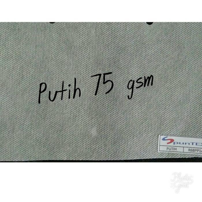"New" Putih 75 gsm, kain furing,kain spunbond
