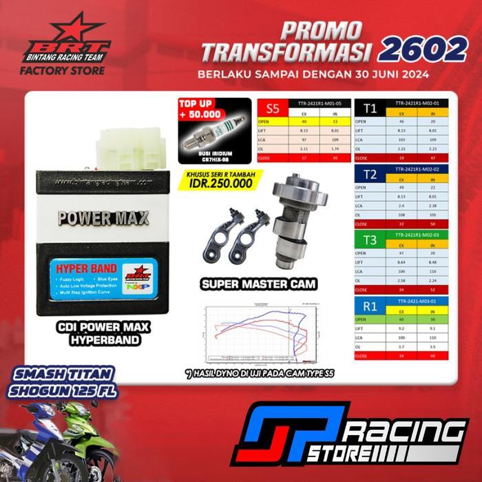 PAKET CDI HYPERBAND+MASTER CAM RRA SMASH TITAN/SHOGUN 125-PROMO 2602