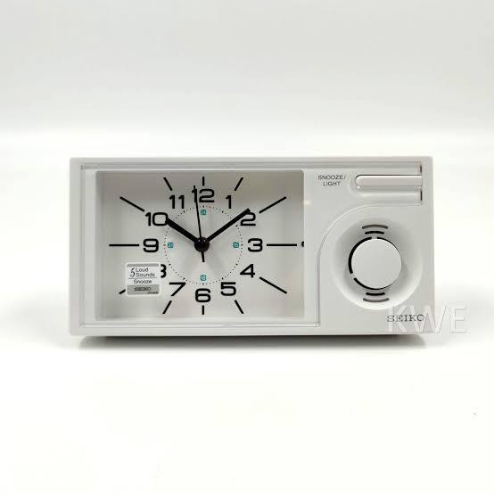 Seiko Melody Bedside Alarm Clock 5 Lagu QHP004W Jam Meja Jam Weker
