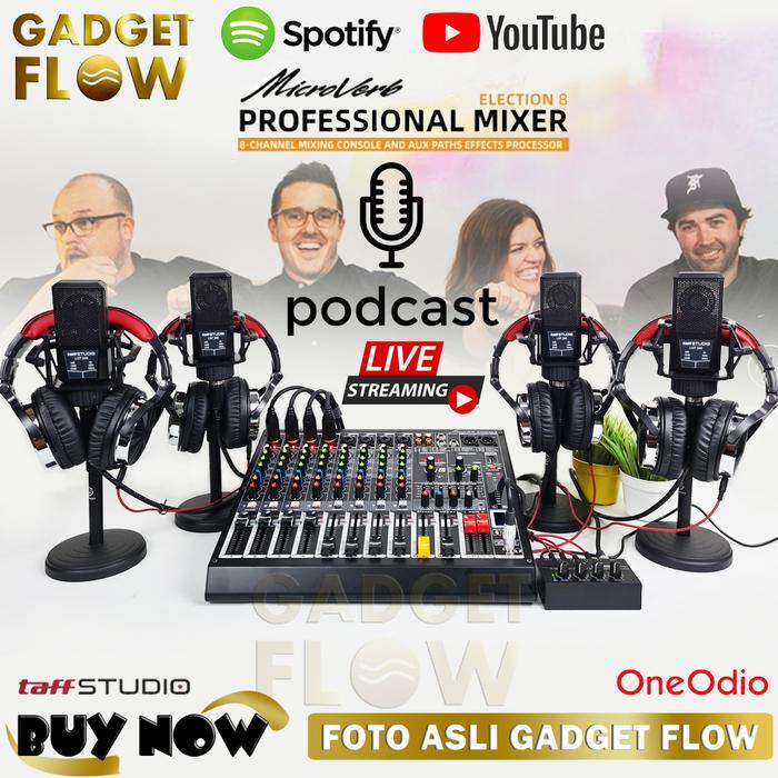 Premium Paket Podcast Premium 4 Mic Lgt-240 Taffstudio Microverb Election 8 Original