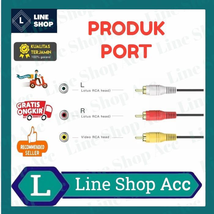 Kabel Rca To Rca 3-3 / Kabel 3Rca To 3Rca / Kabel Rca Av Video