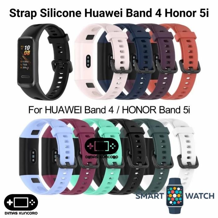 Stok Baru Strap Silicone Huawei Band 4 Honor 5i silicon silicon tali jam karet rubber replacement