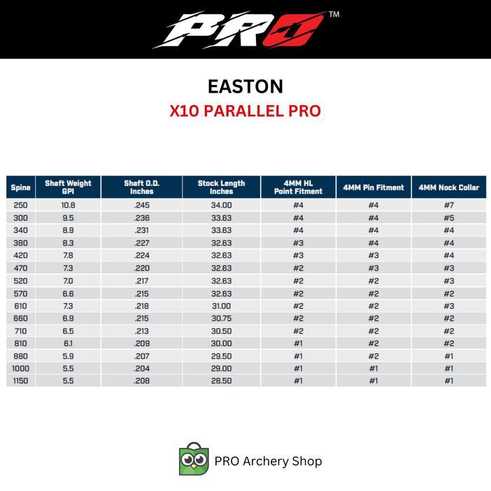 Arrow X10 Parallel Pro Easton Arrow Easton X10 Parallel Pro Outdoor L Alat Panahan Co