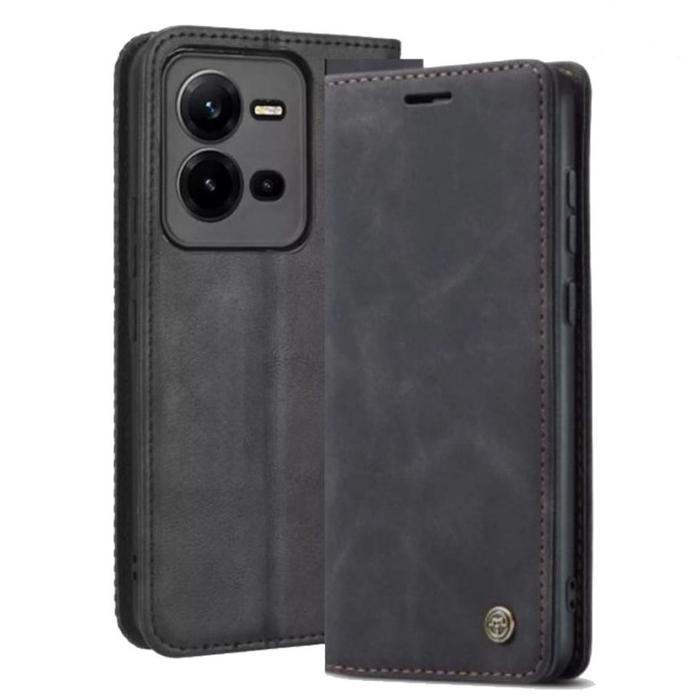 TERMURAH Caseme Leather Flip Wet Case Compatible Untuk Vivo V25E V25 Pro - Dompet Magnetic Cover