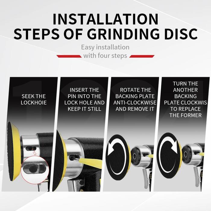 produk promosiPolisher Air Sander 2 inci/3 inci Mesin Pengamplasan Pneumatik untuk Polishing Metal