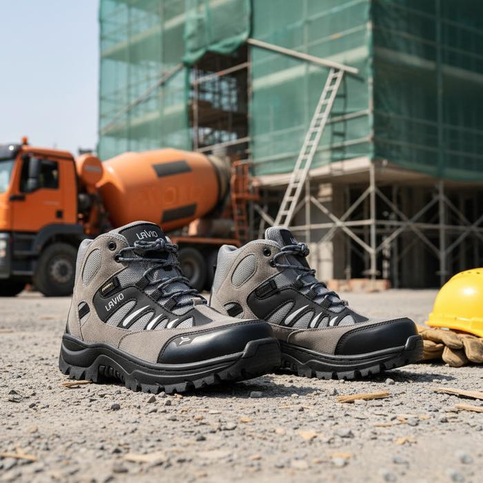 Lavio Sepatu Safety Pria Boots Shoes Tinggi Ujung Besi Original Lavio Pascal Septi Kerja Proyek