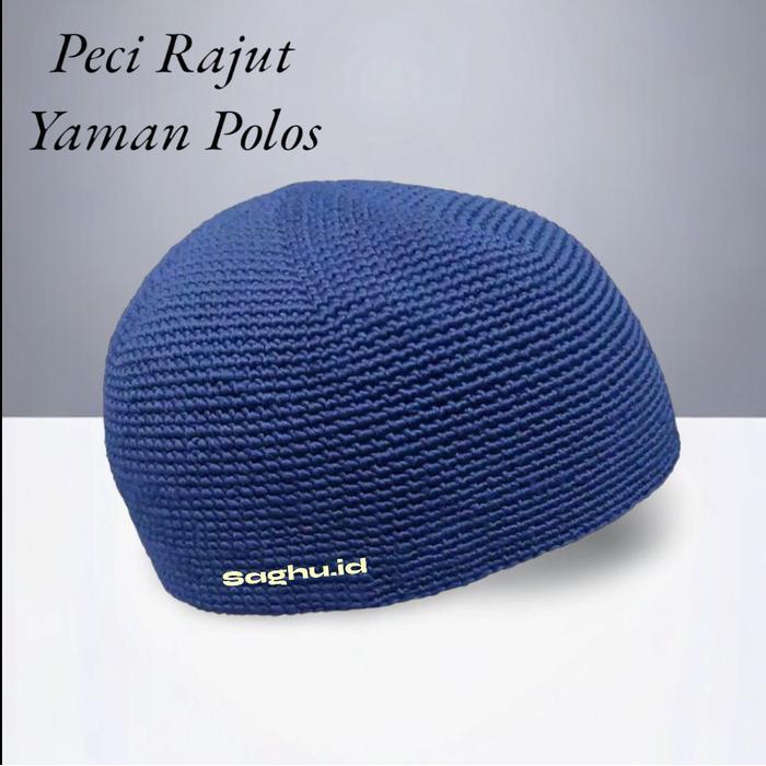 PECI YAMAN RAJUT POLOS DEWASA WARNA LENGKAP HANDMADE VOLT 2 KOPIAH MUSLIM NYAMAN LOKAL SONGKOK HAJI