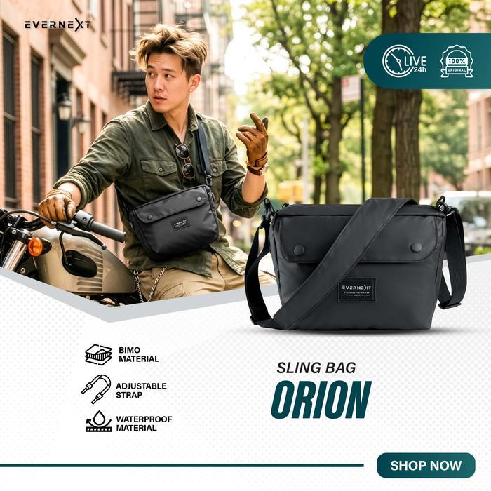 Aerostreet - Evernext Tas Selempang Pria Sling Bag Cowok Orion Waterproof Slingbag Pria Anti Air