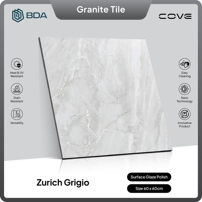 BDA Granite Tile Granit Lantai 60x60 Granit 60x60 Keramik Lantai Keramik Dinding Zurich Grigio