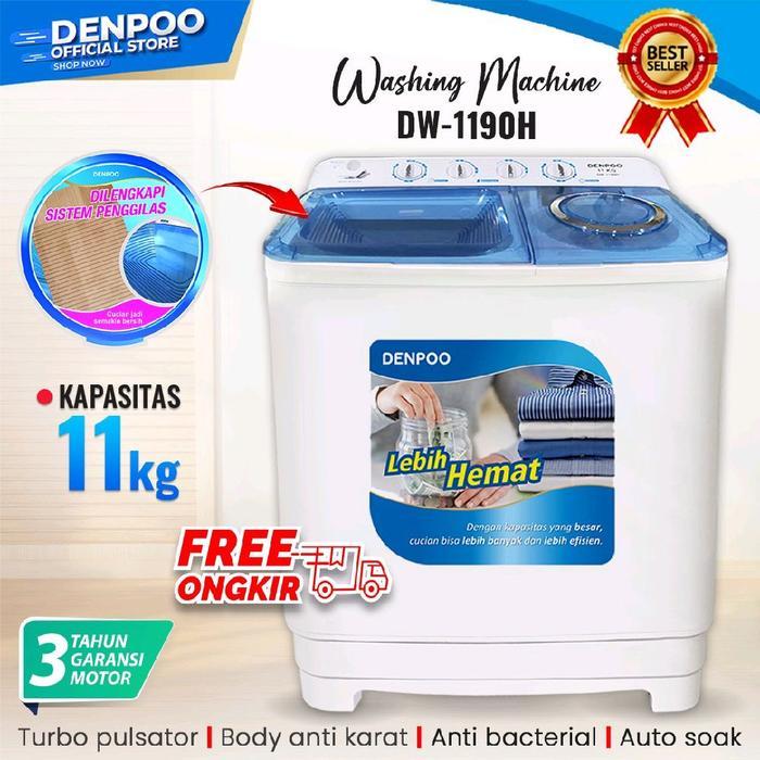 MESIN CUCI 2 TABUNG DENPOO DW 1190 - 11KG
