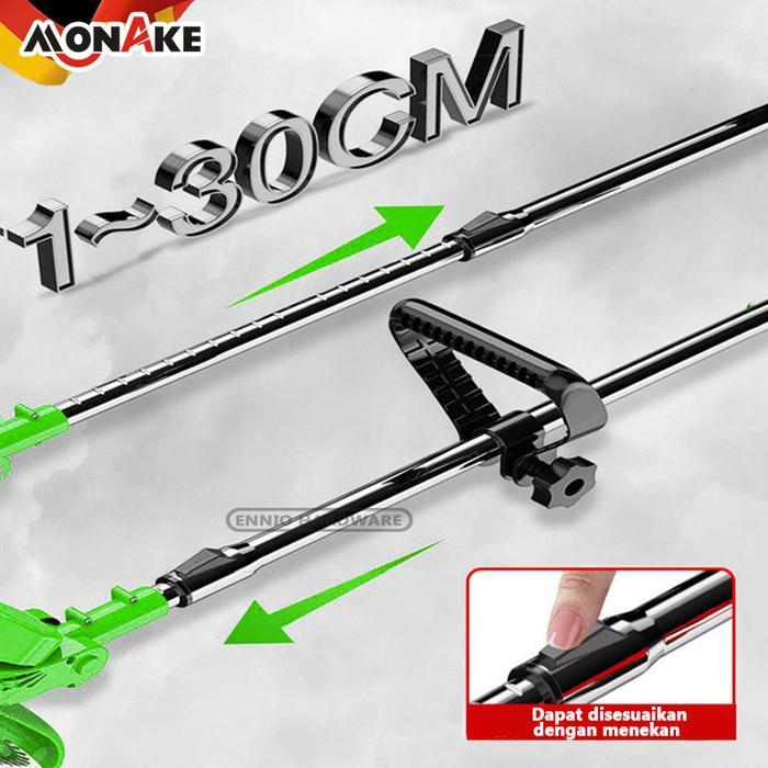 MONAKE JERMAN Mesin Potong Rumput Pemotong Rumput Listrik Pemangkas Cordless Lawn Mower Electric