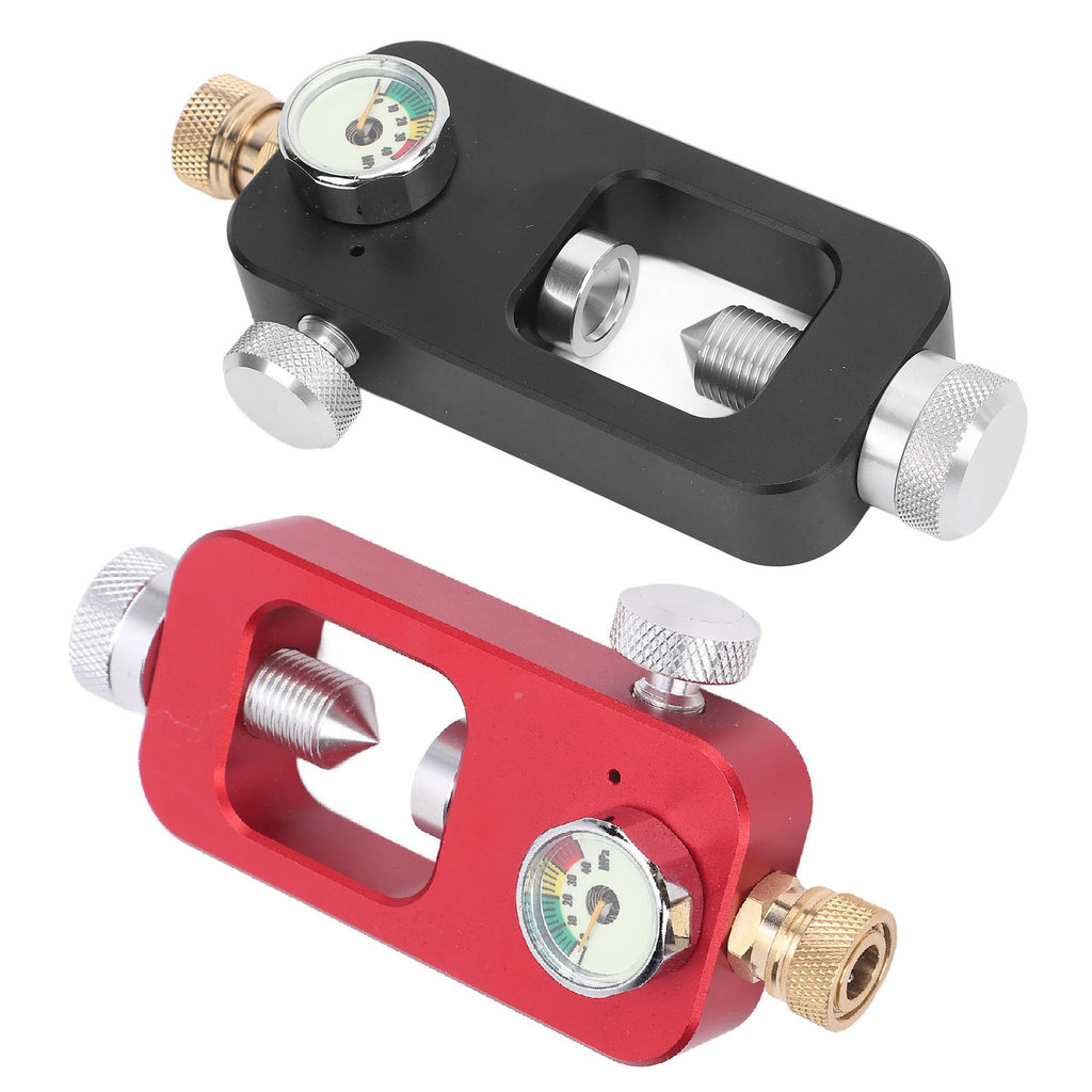 Valve Adapter Diving Refill Adapter 40Mpa Pressure Gauge Aviation Aluminum Compact Spiral Knob for
