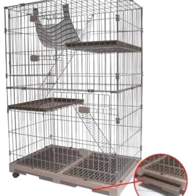 Terlaris Kandang Kucing Oktagon C-360 Tinggat 3Lantai / Kandang Kucing Lucu