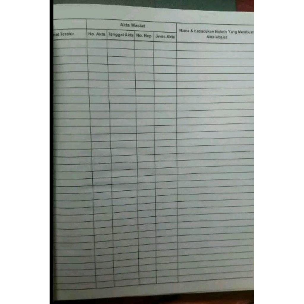 BUKU DAFTAR WASIAT NOTARIS&PPAT
